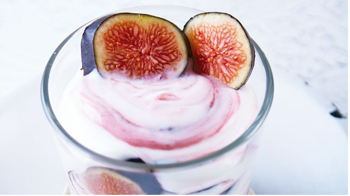 Parfait de yogurt con higo