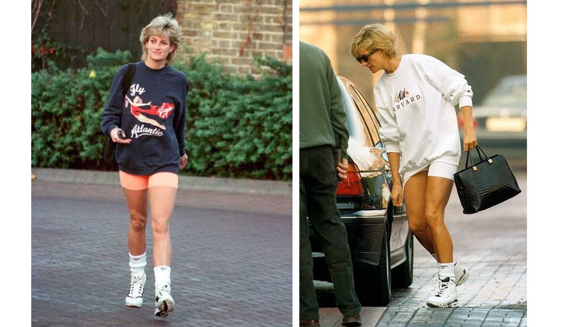 La princesa Diana en biker shorts