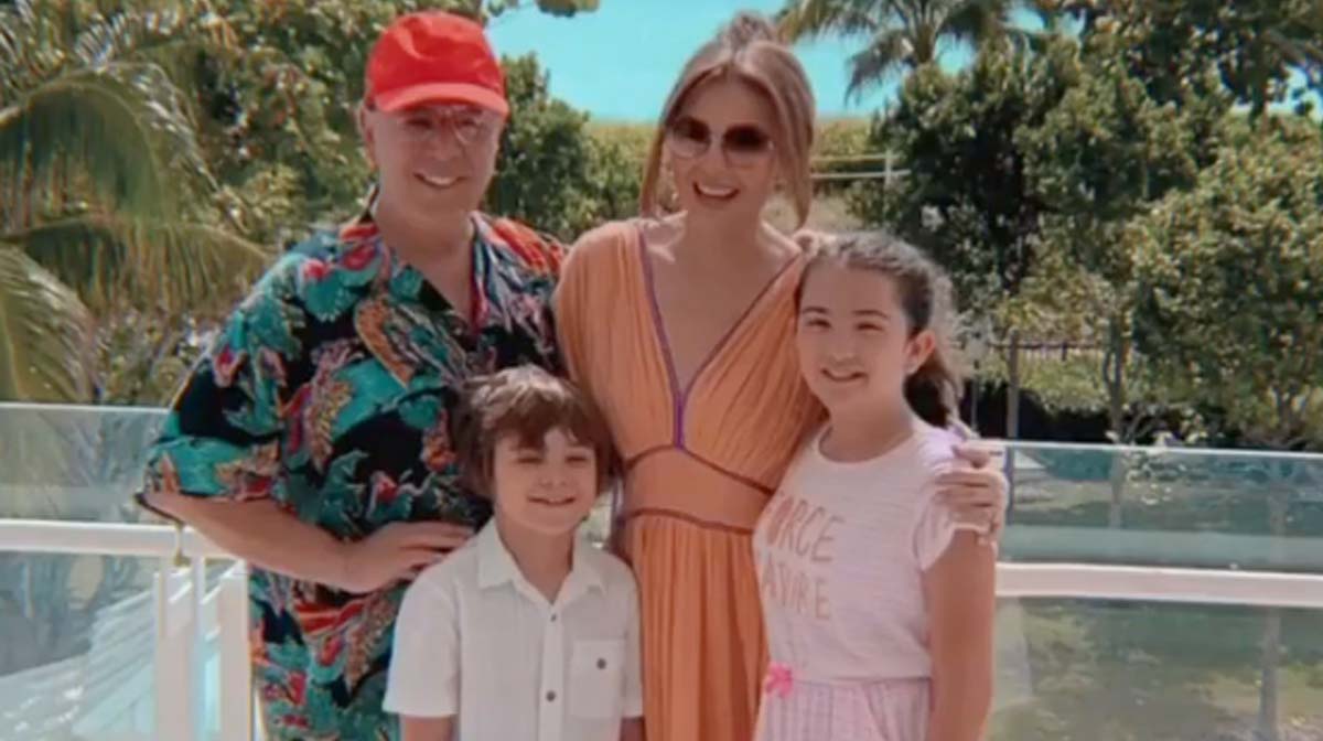 Thalía, Tommy Mottola y sus hijos, Sabrina Sakae y Matthew Alejandro