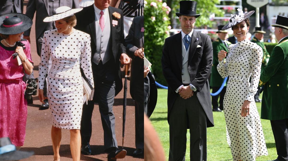 Kate Middleton y la princesa Diana en Royal Ascot