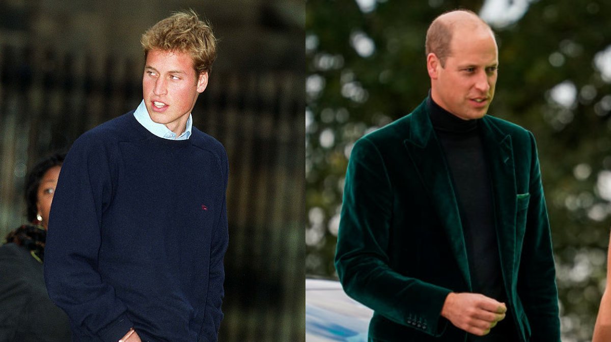 Príncipe William en 2001 vs. 2021