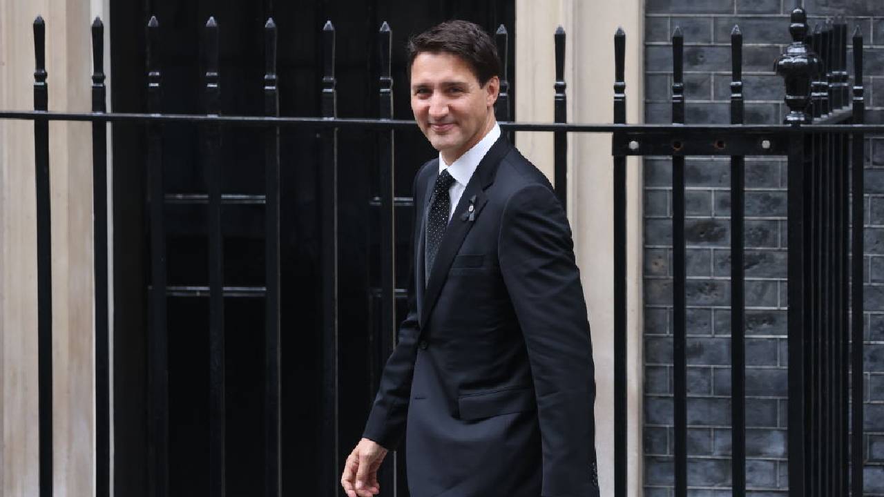 justin trudeau en el funeral de la reina isabel ii en londres