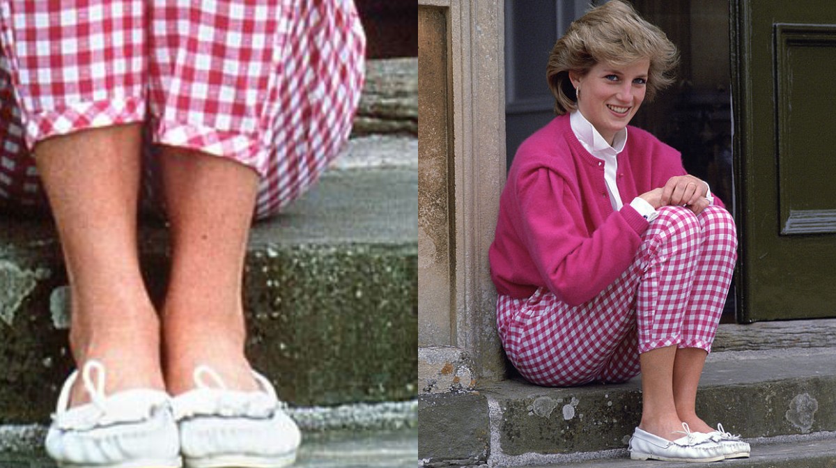 Diana en Highgrove y mocasines posiblemente de Church's (getty)  