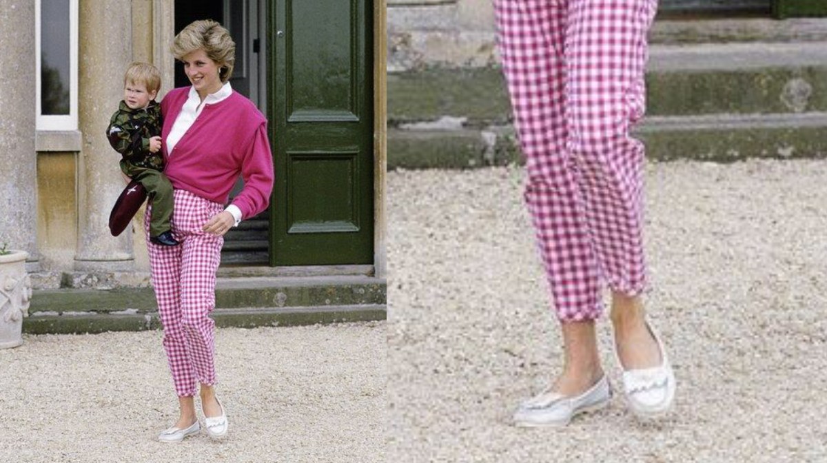 Diana en Highgrove y mocasines posiblemente de Church's (getty)  