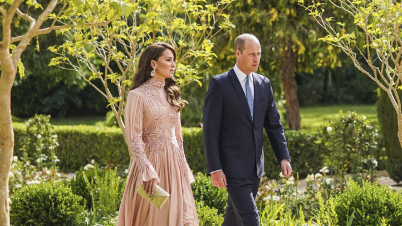 Kate y William en la boda de los príncipes de Jordania